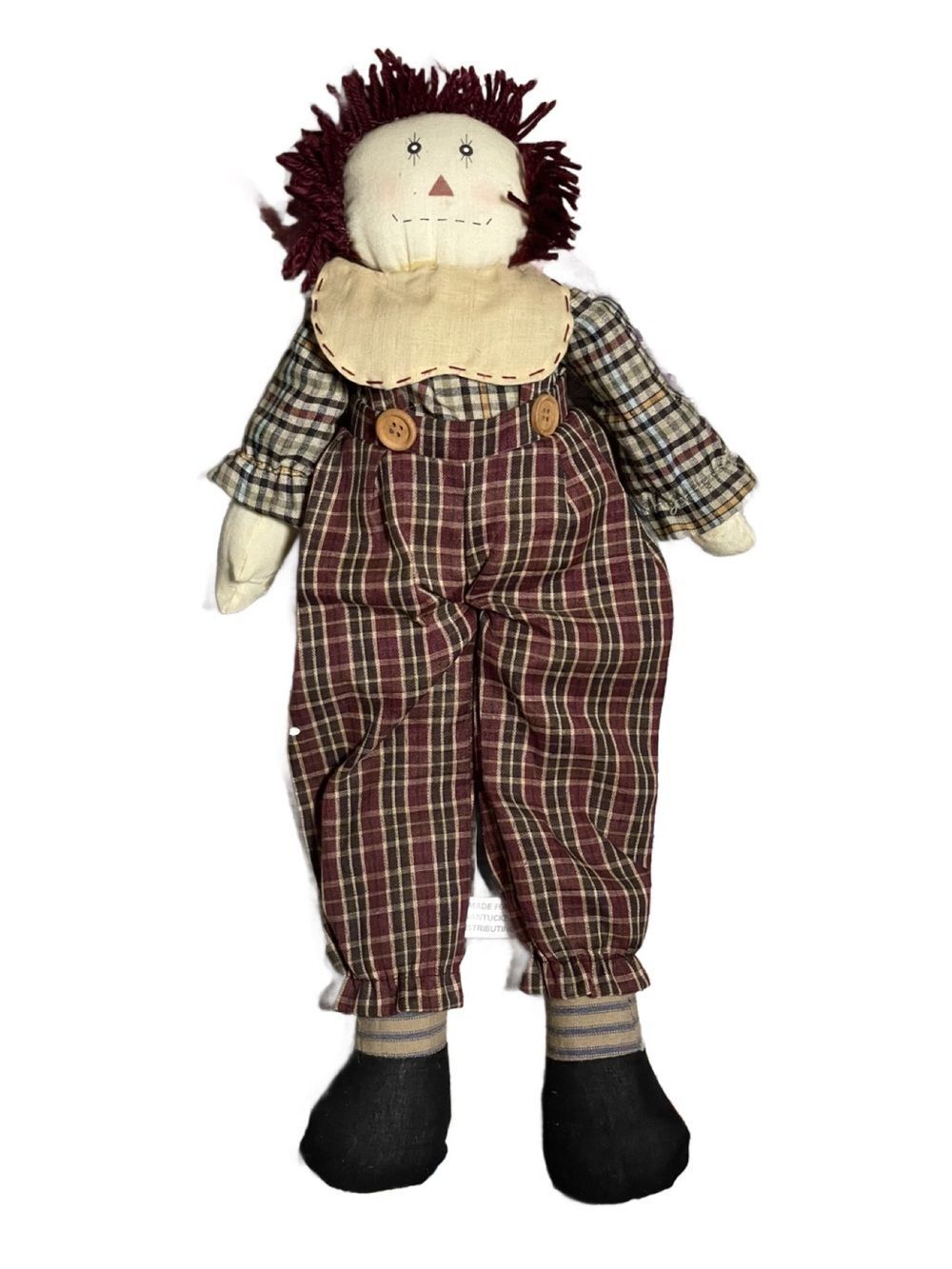 NantucketāDistributing Vintage Shelf Sitting Rag Doll - Farmhouse - Folk Art